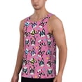 thumbnail image 2 of Gukieu Colorful Cute French Bulldog Print Men's Quick Dry Fitness Vest, Round Neck Sleeveless Fitness Bodybuilding Top-XX-Large, 2 of 7