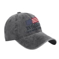 thumbnail image 4 of 250 Anniversary USA Hat American 250th Liberty Cross Patriotic Printed Pattern Baseball Cap for Men Women,Black, 4 of 6