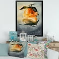 thumbnail image 3 of Designart 'One Peeled Fresh Orange Mandarin Under Green Leaves' Traditional Framed Art Print, 3 of 4