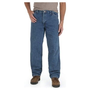 Rustler Men's Carpenter Jeans, Straight Leg, Dark Wash