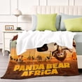 thumbnail image 4 of Panda en África anti-pilling, suave, ligera, esponjosa y acogedora de lujo para hogar y cocina – Perfecta para niños y adultos,130X150cm, 4 of 6