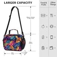 thumbnail image 4 of FORMRS Student Lunch Bag Insulated Reusable Cooler Box with Zipper Pockets, Colorful Art Leaves Pattern, 4 of 9