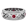 thumbnail image 4 of Wedding Bands for Men 8 MM Ruby 14K White Gold 0.75 CTW, 4 of 5