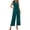 Green, variant on TOUMENY Fall Jumpsuits for Women Casual Wide Leg V Neck Sleeveless Rompers Stretchy Belted Ankle Length Solid Party Romper Beige XXXL