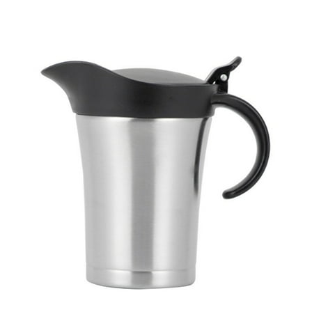 Double Insulated Gravy Boat, Stainless Steel Sauce Jug with Lid, Ideal Warmer Pitcher 750ML