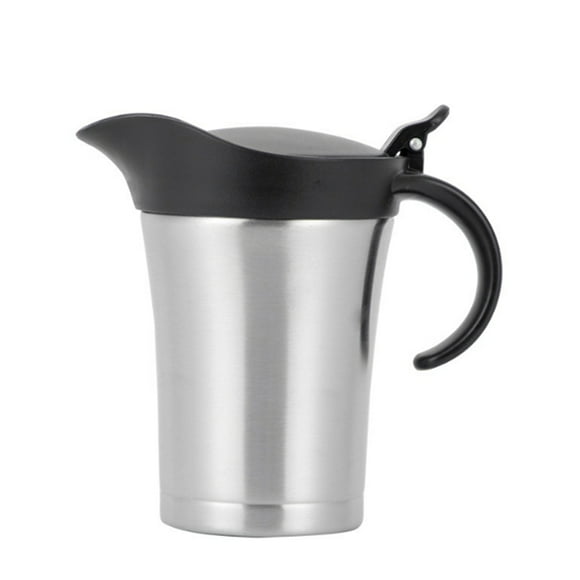 Double Insulated Gravy Boat, Stainless Steel Gravy Sauce Jug with Lid, Ideal Gravy Warmer Pitcher 750ML