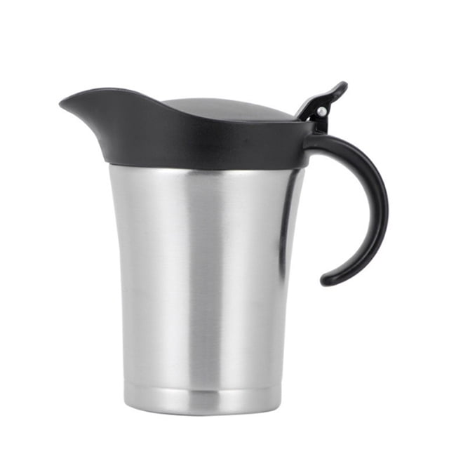Double Insulated Gravy Boat, Stainless Steel Gravy Sauce Jug with Lid, Ideal Gravy Warmer Pitcher 750ML