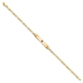thumbnail image 4 of Auriga 14K Yellow Gold Red Enamel Figaro Id Bracelet 7 inch for Women(L- 7inch, W- 5.5mm), 4 of 6