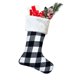 thumbnail image 1 of Calcetines navideños de felpa a cuadros para decoración de fiesta de Navidad en familia, 1 of 5