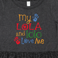 thumbnail image 4 of Inktastic My Lola and Lolo Love Me Grandchild Girls Toddler Dress, 4 of 5
