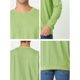 thumbnail image 6 of Unique Bargains Men's Long Sleeve Basic Round Neck Pullover Sweatshirt L Green, 6 of 6