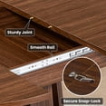 thumbnail image 4 of Gianna Extendable Round Dining Table for 4-8, Oval Dinner Table with Storage Shelf, Wood Pedestal Table, Brown, 4 of 7
