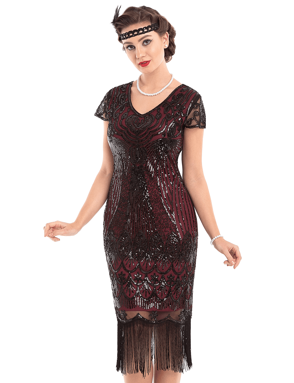 PrettyGuide Women's Great Gatsby Dress 1920s Vintage Beaded Fringe ...