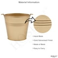 thumbnail image 5 of Hosley Set of 4 Gold Metal Bucket With Liner 3.66 Inch High. Ideal Gift for Wedding House Warming Floral Planter DIY Craft Home Office Party Garden Patio, 5 of 12