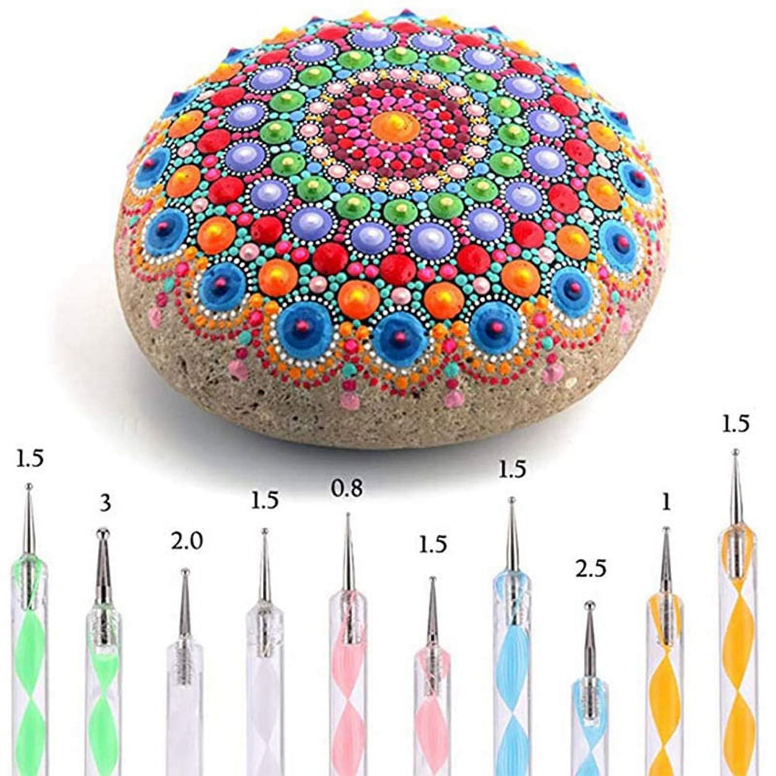 320 Pcs Mandala Dotting Tools for Painting Rocks Mandala Stencils Kit Stylus Clay Sculpting Carving Tools