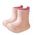 thumbnail image 2 of YHAJDS Girls Rain Boots Solid Color Waterproof Non Slip Rubber Outdoor Indoor Rain Shoes for Little Kid, 2 of 4