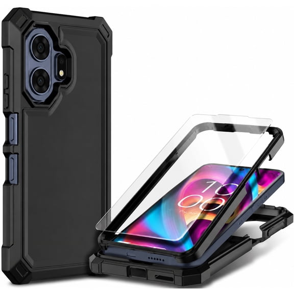 NGB SUPREMACY For TCL NXTPAPER 70 Pro Phone Case Tempered Glass Screen Protector Full-Body Protective Shockproof Bumper TCL NXTPPAPER 70 Pro Case Cover