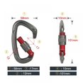 thumbnail image 2 of 12KN Aluminium Wiregate Lightweight Heavy Duty Large Strong Durable D-Ring Hooks Keychain Clips Set for Hammock, 2 of 8