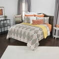 thumbnail image 4 of Cotton 90"x92" Gray Geometric 3 Piece Quilt Set, 4 of 5