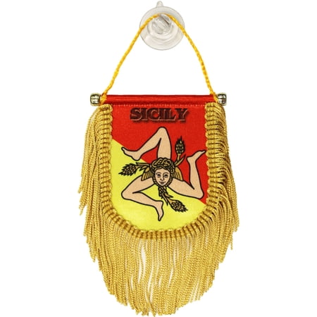 Sicily Window Hanging Flag (Shield)