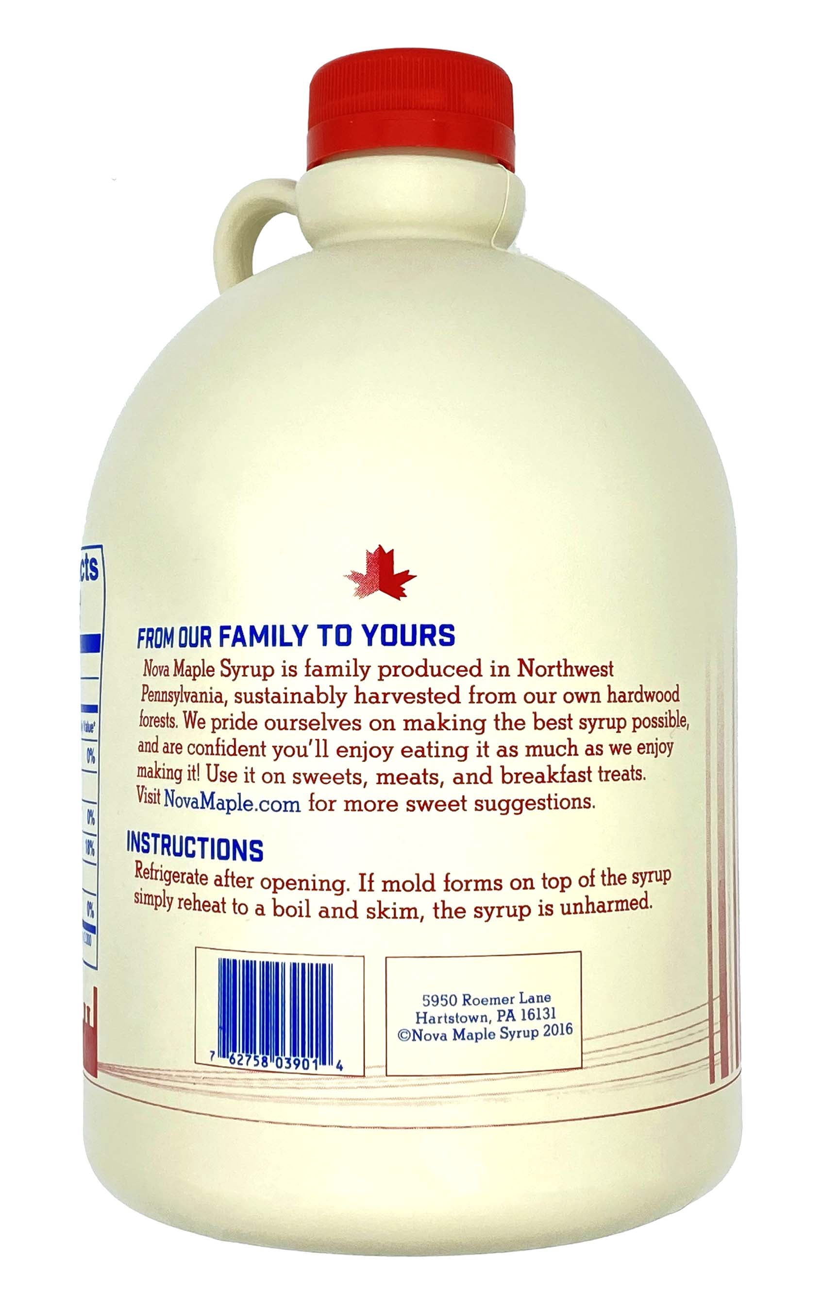 Nova Maple Syrup - Pure Grade-A Maple Syrup (Gallon)