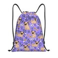 thumbnail image 1 of Bingfone Pugs and Flowers Drawstrings Backpacks Bags for Men Women Gym Drawstrings Bag-Medium, 1 of 6