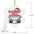 thumbnail image 3 of Culinary Arts Student Ornament, Christmas Ornament 2025, Personalized Gift for Culinary Arts Student Class Ceramic Snowflake Ornament Keepsake for Him or Her 211or15, 3 of 5