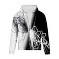 thumbnail image 3 of Plus Size Men's 3D Printed Hoodie Black and White Tie Dye Hooded Shirts Novelty Long Sleeve Pullover for Streetwear, 3 of 4