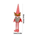 thumbnail image 4 of VOTRUDI Red Plush Antlers Rudolph,Christmas Ornaments Clearance,Long Legs Faceless Doll,Christmas Indoor Decor for Room Office Tabletop,Red, 4 of 6