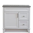 thumbnail image 3 of Bellaterra Home  37 in. Single Sink Vanity with Granite Left Door & Left Sink, White & Gray, 3 of 16