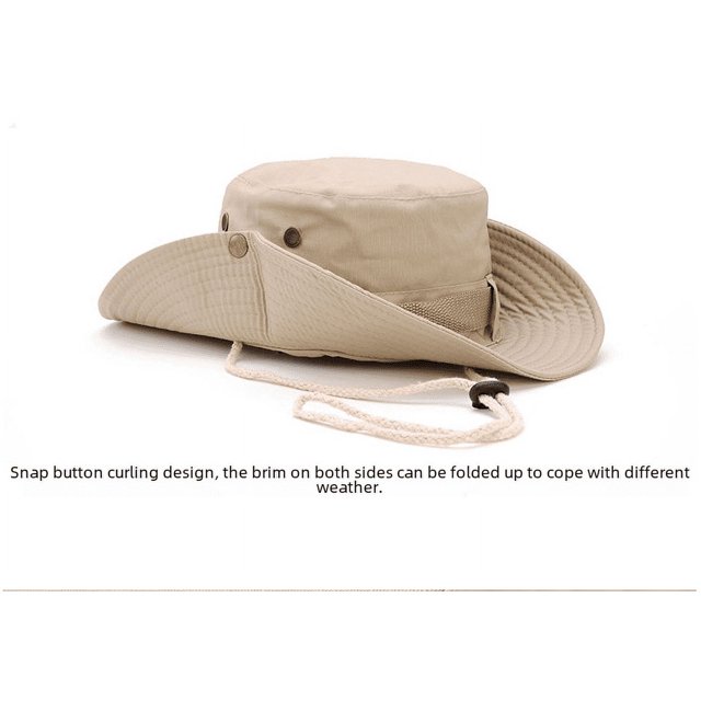 Sombrero de ala grande beige Sombrero de ala redonda Sombrero de cuadros para hombres y mujeres Sombrero de pescador para montañismo al aire libre Sombrero parasol de doble cara