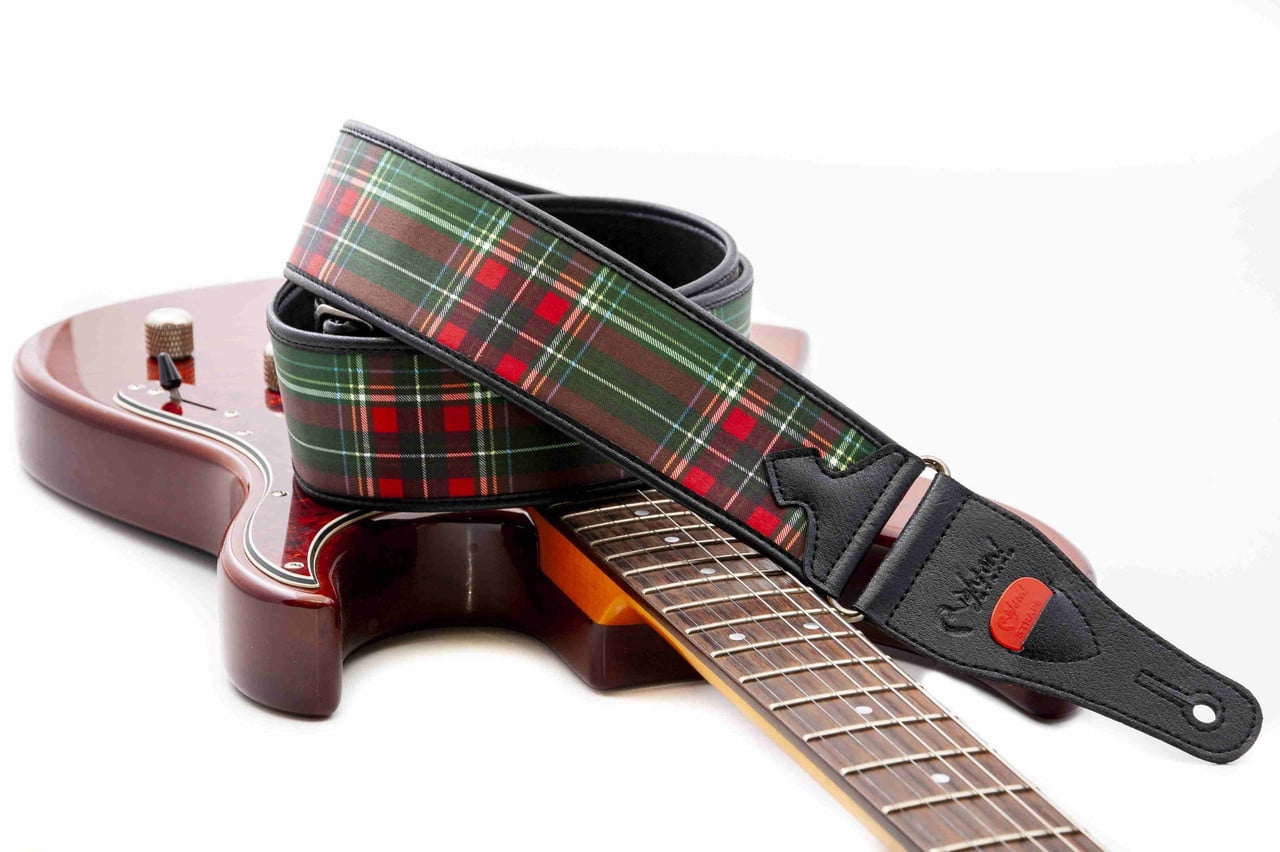 RightOn! Talisman Scottish Tartan  Green Guitar Strap