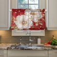 thumbnail image 5 of BZSMCE Set of 2 Pieces Kitchen Window Curtain Fashion Golden Elegance Printed 27x24in/27x36in, 5 of 9