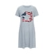 thumbnail image 5 of Camisón corto de talla grande para mujer, camisón de manga corta con estampado de pecho a la moda, camisón para mujer, 5 of 7