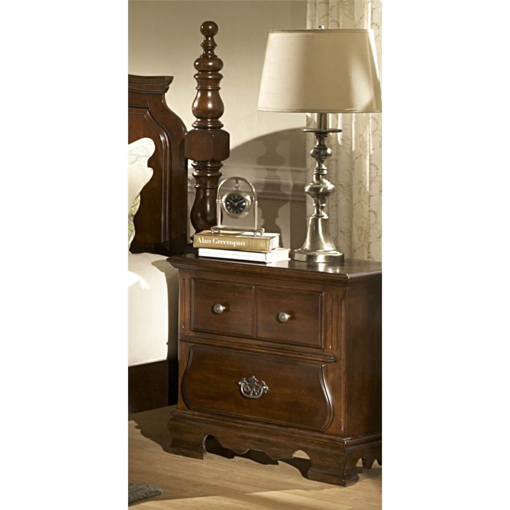 2Drawer Nightstand with Antiqued Bronze Hardware