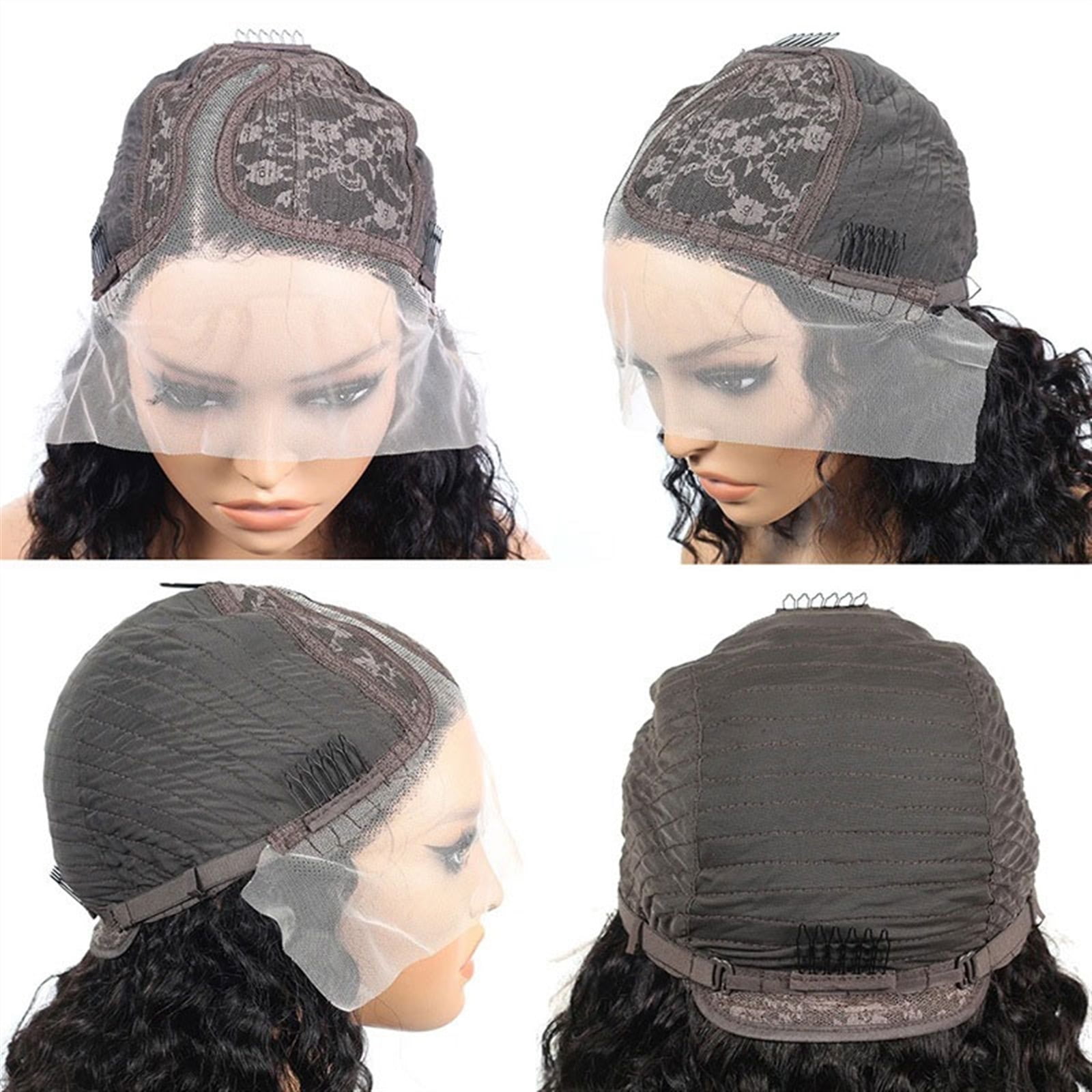 13*4 Lace Frontal Brazilian Virgin Deep Wave Human Hair 180% Density Pre-Plucked Side Part Short Bob Wigs For Black Woman
