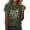 Dark Green, variant on Crew Neck T Shirts For Women Butterfly Print Fashion Short Sleeve Casual Tops Summer Blouses