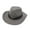 Light Grey, variant on UDIYO Fedora Hat Cow-head Decor Wide Brim Western Style Soft Touch Head Protection Autumn Winter Felt Hat for Travel