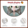 thumbnail image 4 of Kdxio Funny Cat Print Christmas Tree Skirt Christmas Xmas Tree Skirts Mat for New Year Holiday Christmas Party Decorations-48", 4 of 7