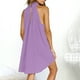thumbnail image 4 of Vestido irregular suelto para mujer con cuello redondo sólido sin mangas a la moda de mujer sexy Pompotops ghjkhdj2627, 4 of 7
