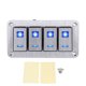 thumbnail image 2 of Panel de interruptor de palanca de pandillas, interruptor basculante de 4 pandillas, interruptor basculante en V, interruptor de barra de luz LED, los mejores materiales, 2 of 9