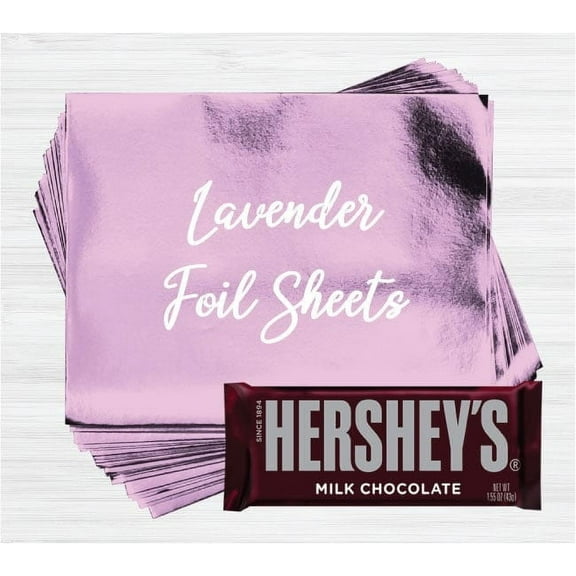 Lavender Candy Bar Foil for Wrapping Chocolate Candy Bars - Pack of 40