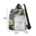thumbnail image 3 of FORMRS Women's Travel Backpack Purse Anti-Theft Hidden Pockets Casual Shoulder Bag, Flowers Cat, 3 of 7