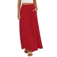thumbnail image 6 of Gamivast Maxi Skirts for Women Eyelet Embroidered Tiered High Waisted Boho Skirt Flowy Casual A Line Lace Skirt Summer Beach Vacation Party Daily Wear, 6 of 8