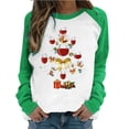 thumbnail image 1 of Tops Para Mujer Camisas de Manga Larga Otoño Primavera Patchwork Navidad Impreso Cuello Redondo Camiseta Casual Odeerbi  ODB151482, 1 of 6