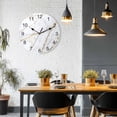 thumbnail image 4 of Wall Clock 12 Inch Gray White Gold Marble Texture Round Silent Decorative Wall Clocks Battery Operated for Living Room Bedroom Kitchen Classroom Decor, Abstract Lines,Large, 4 of 7