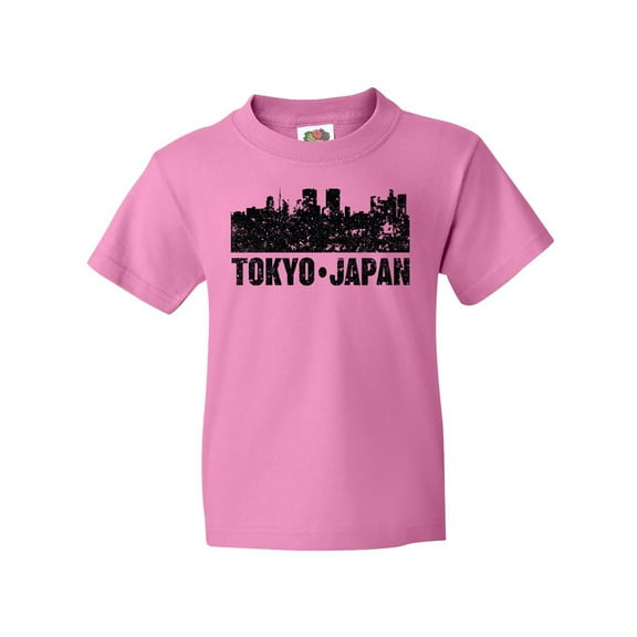 Inktastic Tokyo Japan City Skyline with Grunge Youth T-Shirt