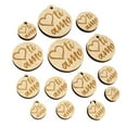 thumbnail image 1 of I Love You in Italian Ti Amo Heart Wood Mini Charms Shapes DIY Craft Jewelry - No Hole - 18mm (17pcs), 1 of 7
