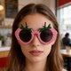 thumbnail image 4 of BESTYASH 4Ud Gafas De Sol Fresas Multicolor Para Fotogénica En Fiestas Y Carnavales, 4 of 8