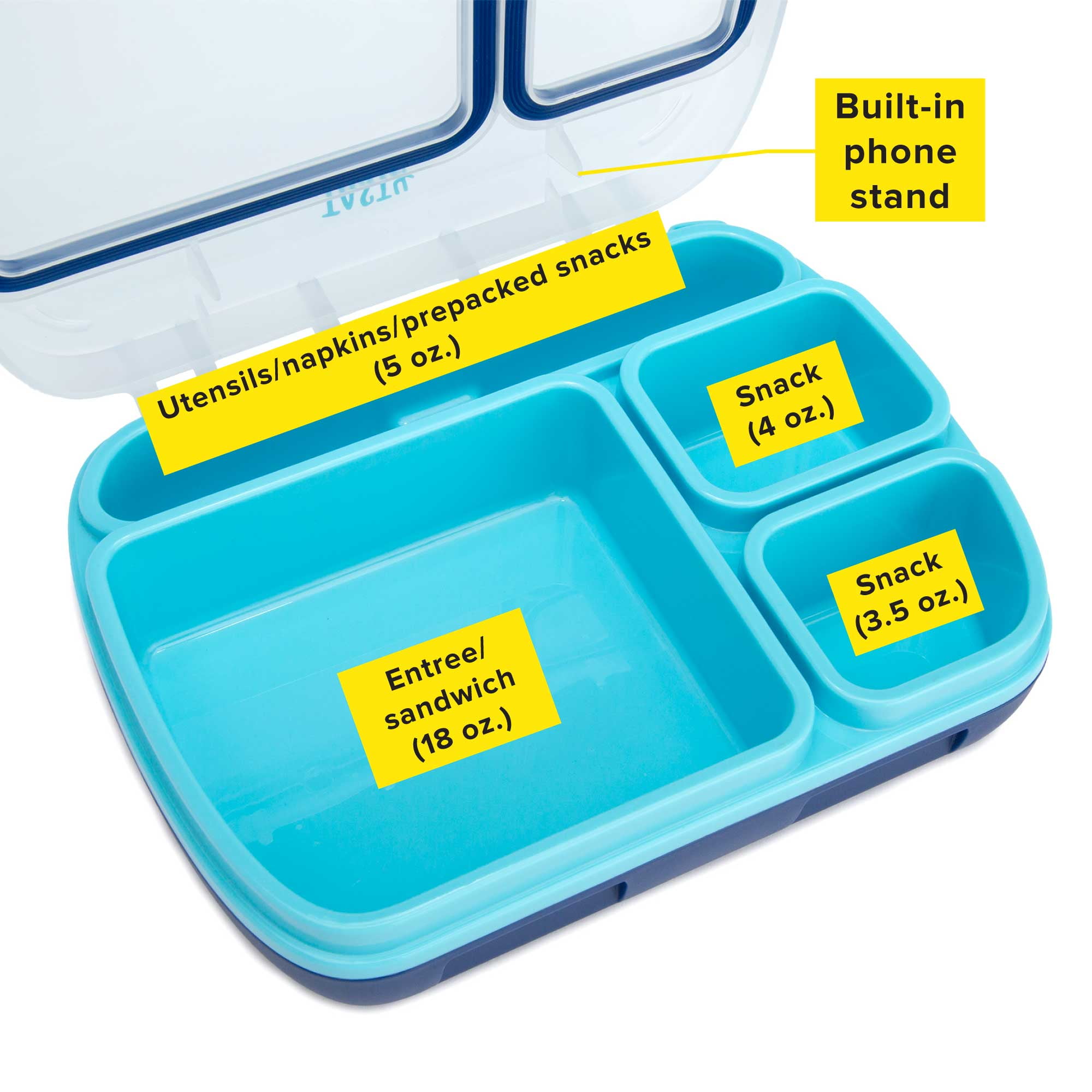 Tasty Bento Box, Lunch Box for Kids and Adults with Removable Tray